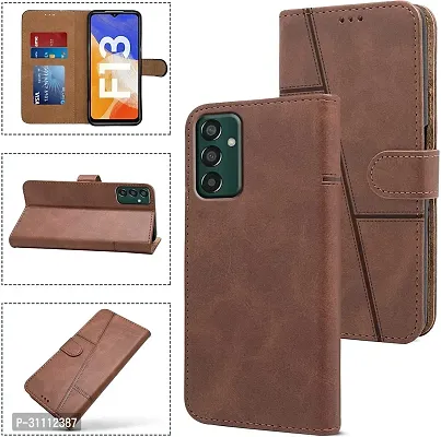 BIVAX Flip Cover for Realme C20 Brown Dual Protection Pack of 1-thumb2