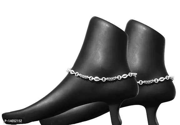 Indian Traditional Ethnic Fashion Foot Jewellery Artificial Alloy Anklet  (Pack of 2)-thumb2