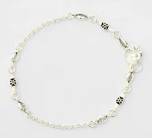 Silver Indian Anklets Payal Gift For Her Gift For Wife Gift For Women Alloy Anklet  (Pack of 2)-thumb1