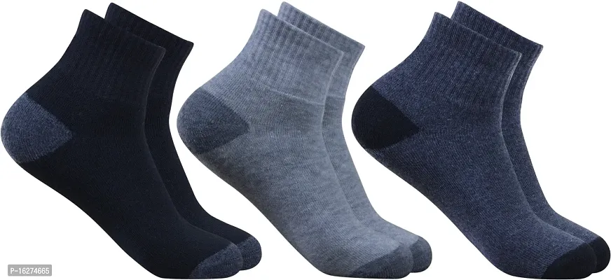 Ankle Socks for Men, Running Sports  Gym, Odour Free, Breathable pack of 3-thumb0