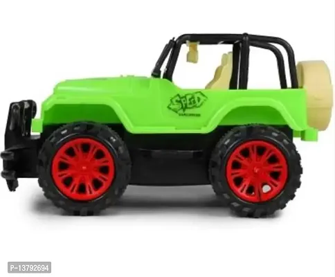 Remote control Jeep Toy , 2 Channel RC Jeep Off-Road Forward Backward Movement - Economy Series Car Vehicle Crawler Toy - Green-thumb3