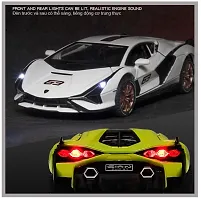 1:32 Scale Metal Diecast Pullback Super Luxury Sports Car with Openable Doors Bonnet  Trunk Light Sound Car gift for Boys  Decor , White-thumb4