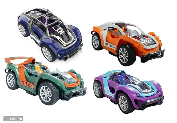 Pack of 4 Mini Metal Diecast PullBack Car Modified Concept Model Collection of Toy Cars for Kids , Multicolor-thumb0