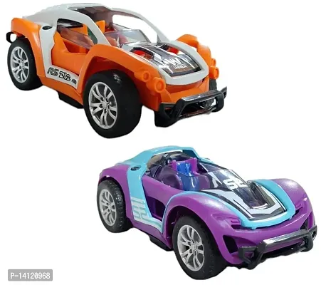 Pack of 2 Mini Metal Diecast PullBack Car Modified Concept Model Collection of Toy Cars for Kids , Multicolor-thumb0
