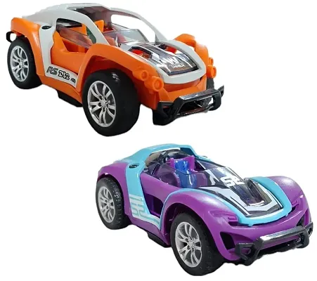 Pack of 2 Mini Metal Diecast PullBack Car Modified Concept Model Collection of Toy Cars for Kids , Multicolor