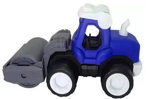 Inertia Friction Powered Road Roller Toy Push and Go Construction Vehicle Road Roller Truck For Little Engineers Toy Set , Blue-thumb1