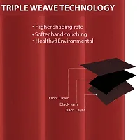 DecorStore Window Curtain Red Solid Room Darkening Thermal Insulated Blackout Grommet for Living Room-thumb3