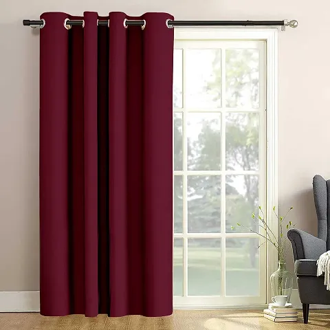 DecorStore Solid Room Darkening Thermal Insulated Blackout Grommet Window Curtain for Living Room