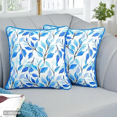 Printed Cushion Cover Set of 2 16?x16? with pom pom, Indoor Outdoor Cushion Covers Room d?cor for Couch Bed Sofa-thumb4