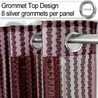 DecorStore Maroon Transparent Sheer Curtains Single Curtain 5 feet with Silver Eyelets Draperies for Living Room/Bedroom give Your Home a Elegant Look.-thumb2