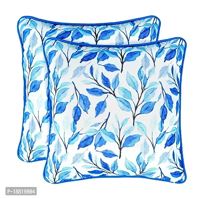 Printed Cushion Cover Set of 2 16?x16? with pom pom, Indoor Outdoor Cushion Covers Room d?cor for Couch Bed Sofa-thumb5