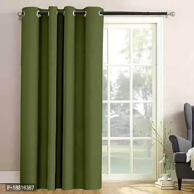 DecorStore Window Curtain Green Solid Room Darkening Thermal Insulated Blackout Grommet for Living Room