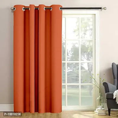 DecorStore Window Curtain Rust Solid Room Darkening Thermal Insulated Blackout Grommet for Living Room-thumb0