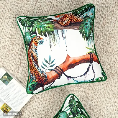 Printed Cushion Cover Set of 2 16?x16? with pom pom, Indoor Outdoor Cushion Covers Room d?cor for Couch Bed Sofa-thumb3