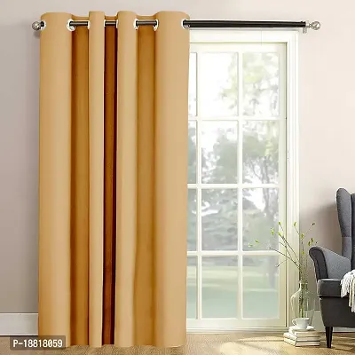 DecorStore Window Curtain Golden Solid Room Darkening Thermal Insulated Blackout Grommet for Living Room-thumb0