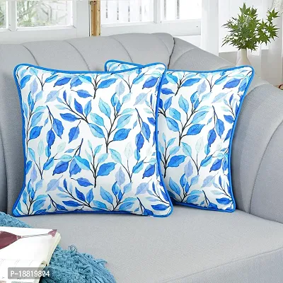 Printed Cushion Cover Set of 2 16?x16? with pom pom, Indoor Outdoor Cushion Covers Room d?cor for Couch Bed Sofa-thumb2