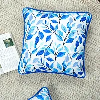 Printed Cushion Cover Set of 2 16?x16? with pom pom, Indoor Outdoor Cushion Covers Room d?cor for Couch Bed Sofa-thumb2