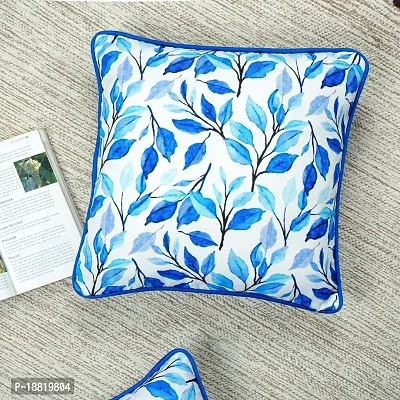 Printed Cushion Cover Set of 2 16?x16? with pom pom, Indoor Outdoor Cushion Covers Room d?cor for Couch Bed Sofa-thumb3