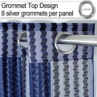 DecorStore Blue Transparent Sheer Curtains Single Curtain 5 feet with Silver Eyelets Draperies for Living Room/Bedroom give Your Home a Elegant Look.-thumb2