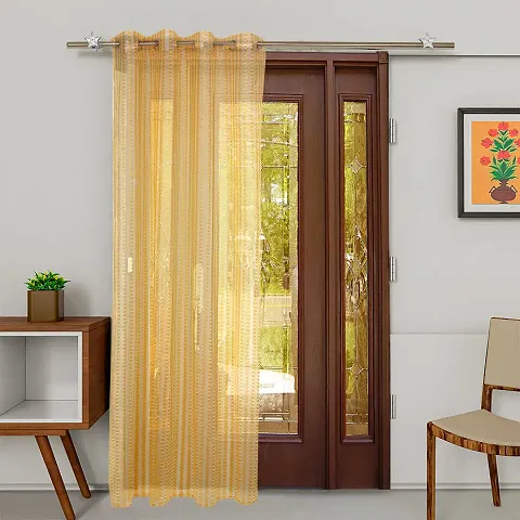 DecorStore Transparent Sheer Curtains Single Curtain with Silver Eyelets Draperies for Living Room/Bedroom give Your Home a Elegant Look.