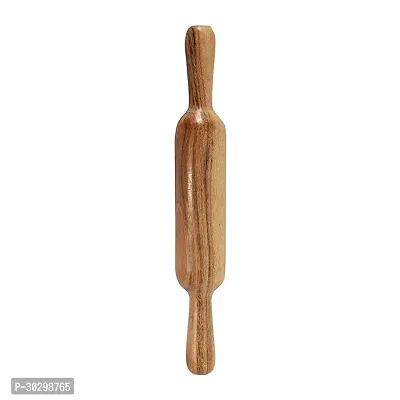 Zaara crafts Pure Wooden Rolling Pin | Wooden Belan for Roti | Wooden Roller for Roti/Chapati | 14 Inches Long Strong and Sturdy | Wooden Belan for Kitchen (Wooden Belan)-thumb0