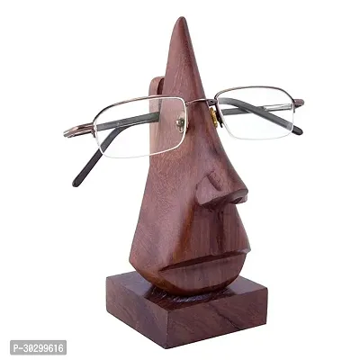 Zaara crafts Wooden handicrafted Nose Shape Spectacle Holder -Brown (Pack of 1)