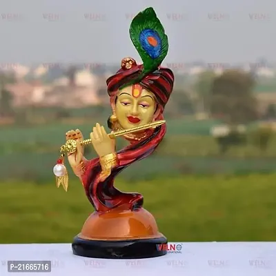 Classic Big Size Marble Dust Lord Krishna With Murli Idol(10.5 Inches)