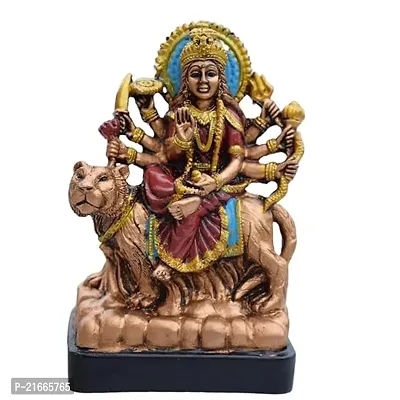 Classic Polyresin Maa Durga Idol Sitting On Lion Ma Sherwali Murti Devi Statue For Home-thumb0