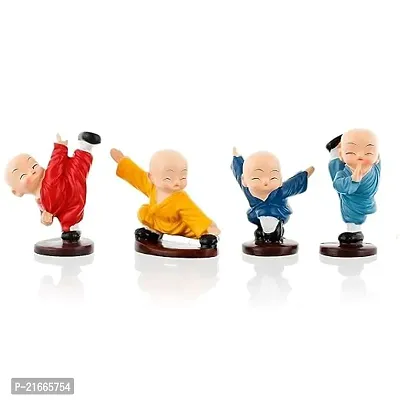 Classic Buddha Figurines Cute Small Kung Fu Creative Resin Little Monks