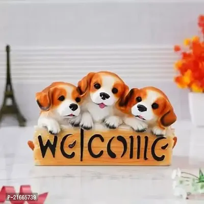 Classic Welcome Dog Showpiece Statue