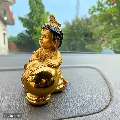 Classic Gold Plated Baby Krishna Idol Statue Home Decor And Pooja and Gift