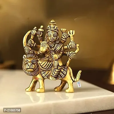 Classic Premium Pure Brass Goddess Durga Ji Hindu God Statue Home Decorative-thumb0