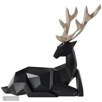 Self Focused Sitting in Style ( Pack of 2) Premium and High End Deer Statue Decorative Showpiece-thumb3