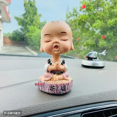 Nodding Head Baby Buddha Monk, Beautiful Car Dashboard Idol, Figurine, Decorative Showpiece