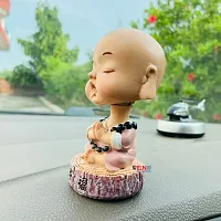 Nodding Head Baby Buddha Monk, Beautiful Car Dashboard Idol, Figurine, Decorative Showpiece-thumb1