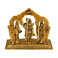 Metal Ram Darbar Idol Lord Rama Laxman and Sita hanuman Statue for Temple Ram Darbar Decorative Showpiece-thumb4
