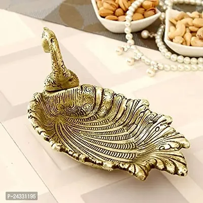 Metal Swan Duck Shape Dry Fruit Tray platter (Pack of 2 Decorative Showpiece-thumb2