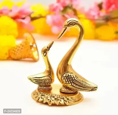 Pair of Kissing Duck Love Bird Metal Gift Item For Living Room Decorative Showpiece-thumb3