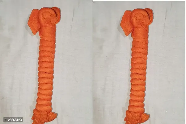 Elite Orange Chiffon Solid Dupattas For Women Pack Of 2-thumb0