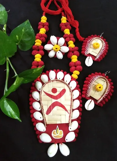 VERY BEAUTIFUL HANDMADE KULO NECKLACE SET FOR WOMAN SPECIALLY FOR DURGA PUJA