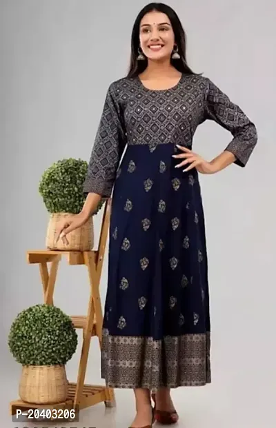 Stylish Rayon Anarkali Kurti For Women-thumb0