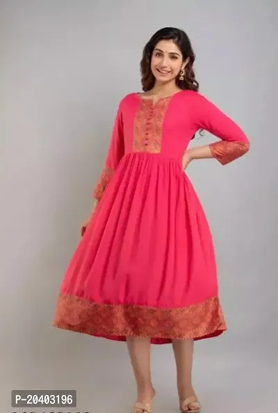 Stylish Rayon Anarkali Kurti For Women