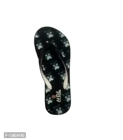 ANIRUDH TRADERS Slippers for Women's Home Multicolor Flat Mix Black Green Slippers Flip Flop Indoor Outdoor Flip Cute Foot Wear Daily Use Size 05-thumb0