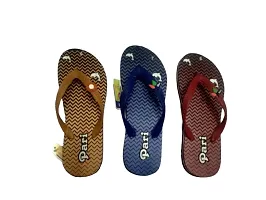 AniRudhTraderS Stylish Slippers FOR Women's Home Flat Multicolour Blue Slipper Flip Flop Indoor Outdoor Flip Cute Foot Wear Daily 06-thumb3