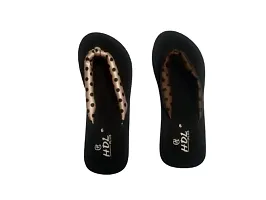 ANIRUDH TRADERS Slippers for Women's Home Multicolor Wages Sponge Heel Black dot Slippers Flip Flop Indoor Outdoor Flip Cute Foot Wear Daily Use Size 06-thumb3