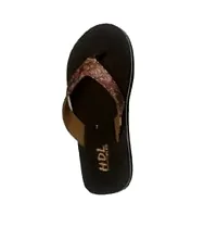 ANIRUDH TRADERS Slippers for Women's Home Multicolor Wages Heel Brown Slippers Flip Flop Indoor Outdoor Flip Cute Foot Wear Daily Use Size Size 6-thumb1