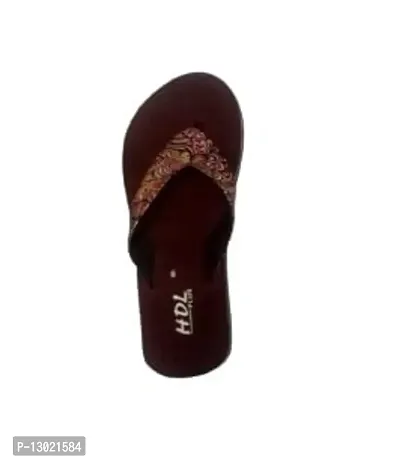 ANIRUDH TRADERS Slippers for Women's Home Multicolor Wages Heel Red Slippers Flip Flop Indoor Outdoor Flip Cute Foot Wear Daily Use Size 7-thumb4