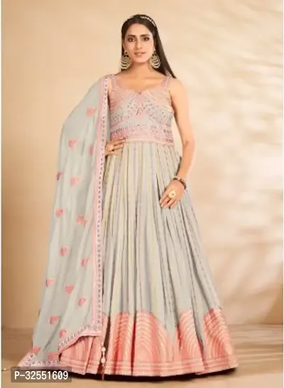 Blend Stitched Anarkali Gown