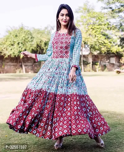 Blend Stitched Anarkali Gown