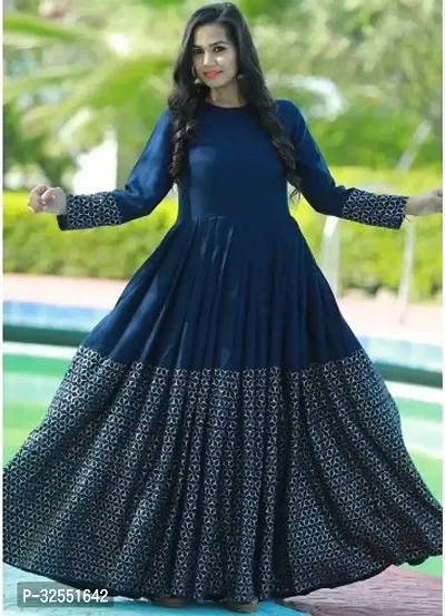 Blend Stitched Anarkali Gown